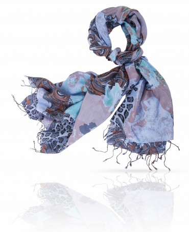 Палантин Женский S40-ANIMAL.PAIS/SKY